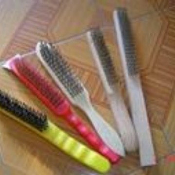 木柄钢丝刷抛光钢丝刷长柄钢丝刷（源头厂家）手工不锈钢丝清洁