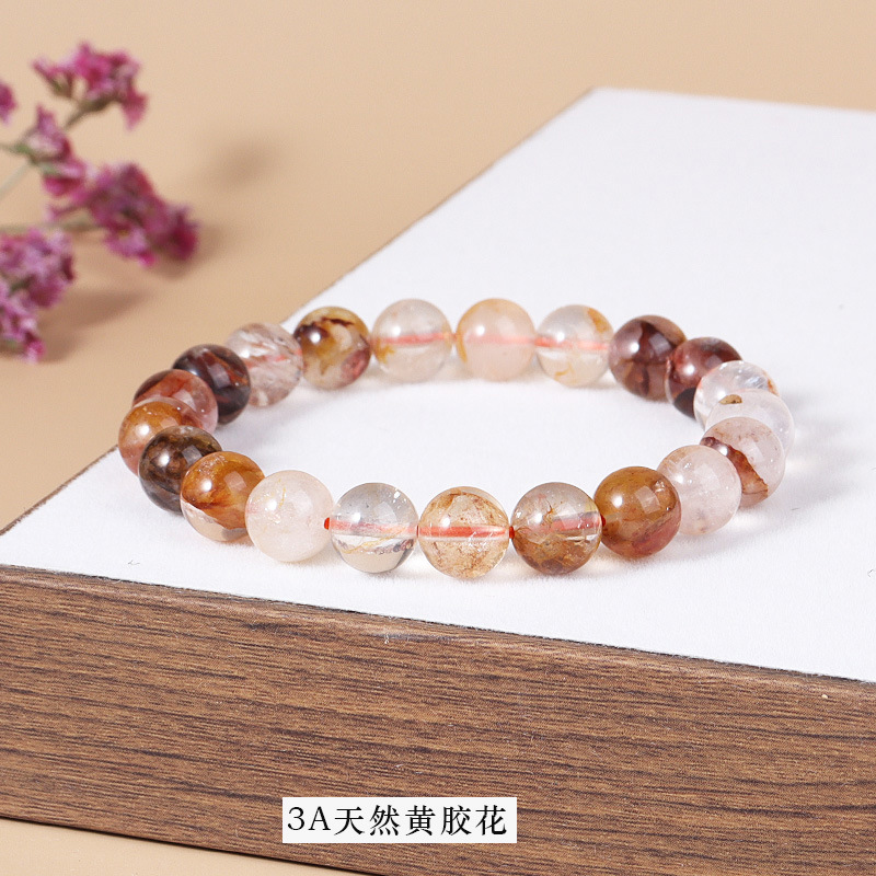 3a natural yellow gum flower bracelet