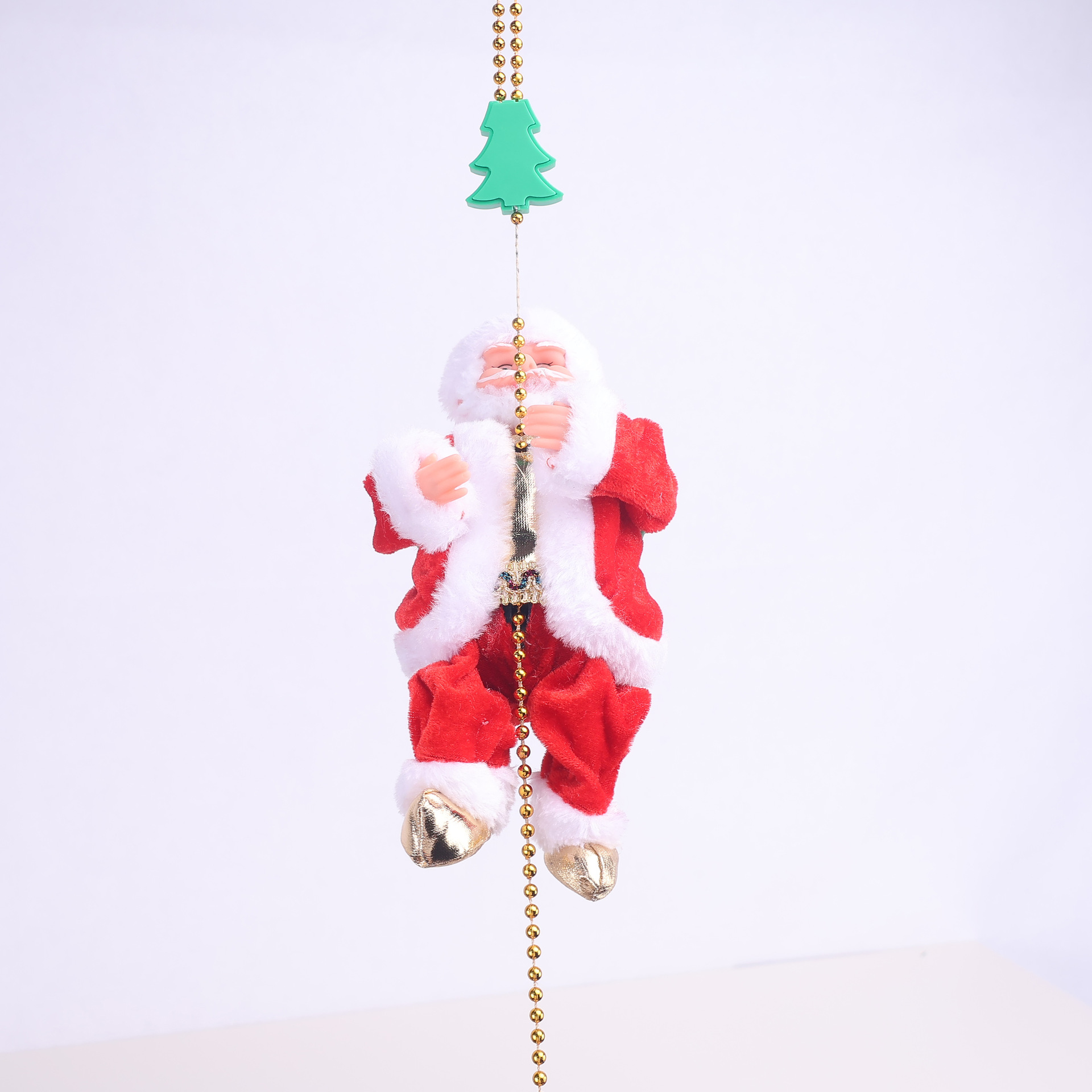 Regalo de Navidad, música de cuentas de escalada eléctrica, actualización de juguetes de muñeca de Santa Claus, cuentas de escalada eléctricas anti-caída, Santa Claus image 7