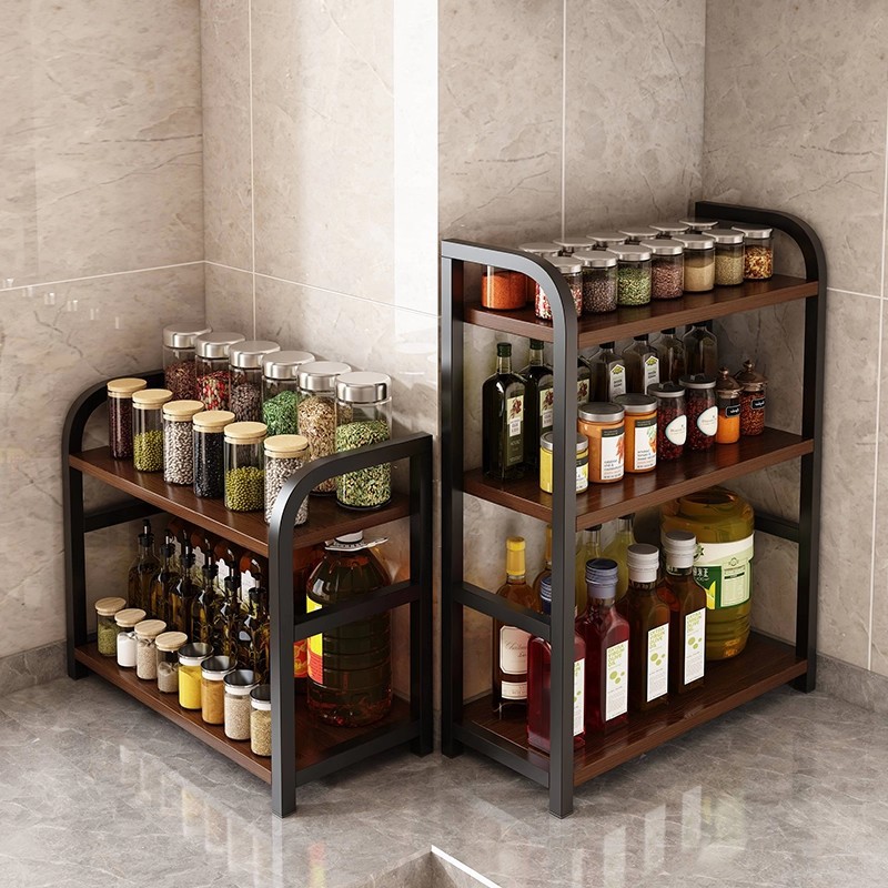 Estante de almacenamiento de cocina estante de almacenamiento de condimento de mesa estante de almacenamiento de salina de aceite multicapa estante de almacenamiento estante de condimento multifuncional