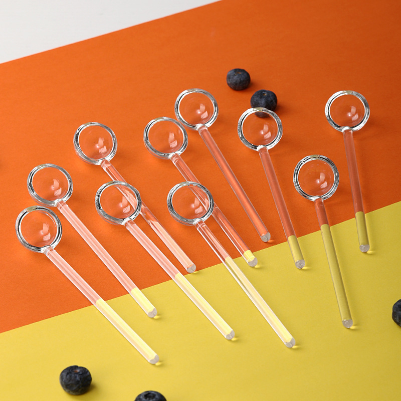 Glass Transparent Coffee Spoon Long Handle Glass Stirring Spoon Household Soup Tea Spoon Seasoning Jar Spoon Milk Powder Sugar Spoon Tableware Glass Transparent Coffee Spoon Long Handle Glass Stirring Spoon Household Soup Tea Spoon Seasoning Jar Spoon Milk Powder Sugar Spoon Tableware