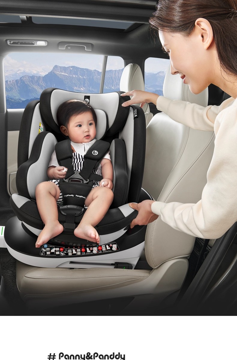 Fat Panda Kidsren's Car Safety Seat 360-Degree Rotating Reclining Car Safety Seat for Young Infants