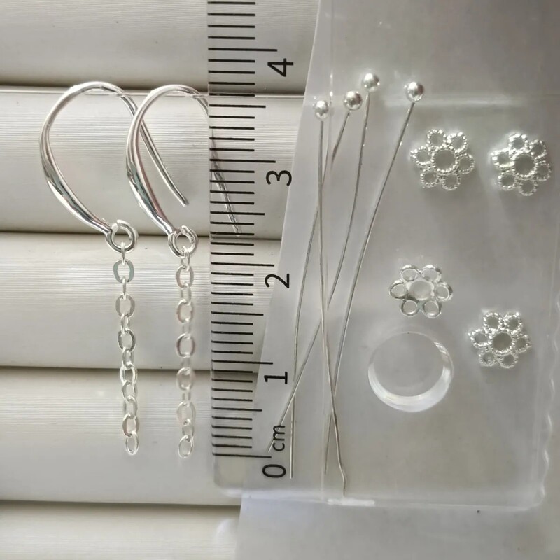 DIY Jewelry Accessories Thick Ear Hooks High Color Retention 925 Steel Stamped Gold and Silver Flower Holder Ancient Style Hairpin Bracelet Necklace Bead Pad DIY Jewelry Accessories Thick Ear Hooks High Color Retention 925 Steel Stamped Gold and Silver Flower Holder Ancient Style Hairpin Bracelet Necklace Bead Pad