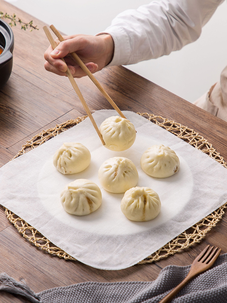 棉質蒸籠布不粘饅頭墊蒸籠墊 家用屜布蒸包子的紗布耐高溫蒸籠紙j