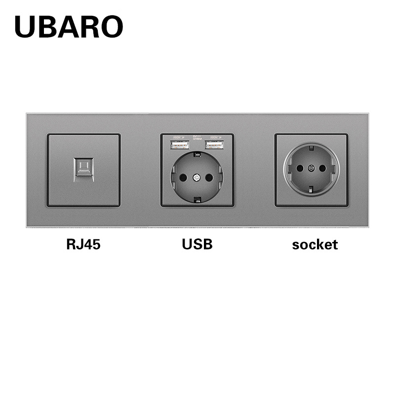 258 컴퓨터-USB 소켓-회색
