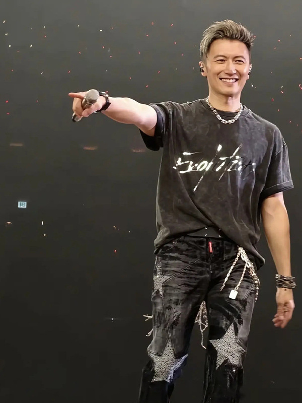 謝霆峰進化コンサート周辺同風半袖Tシャツメンズ2025新作ウォッシュ加工ヘビーウェイト服トレンド|undefined