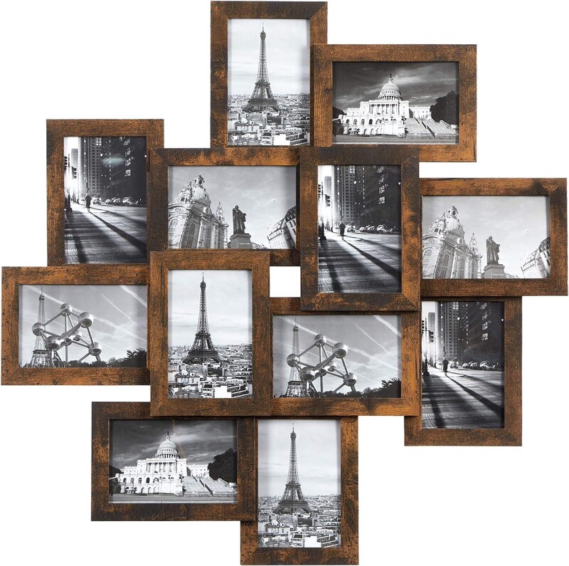 4*6 Collage Photo Frame DIY Set for Wall Hanging, Four Twelve-Piece Handmade Splicing Picture Frames Wholesale Cross-Border DIY Tutorial