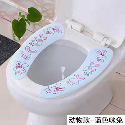 Impreso de dibujos animados de corte adhesivo estático pegatinas de baño lavable baño asiento del inodoro cojín