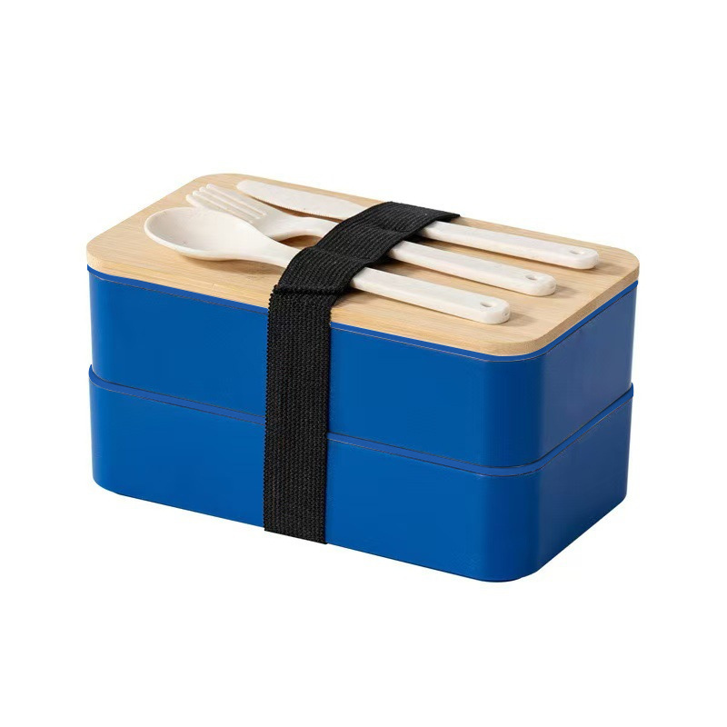 Fiambrera transfronteriza de doble capa, gran capacidad, horno microondas, lonchera, lonchera de supermercado, lonchera portátil para estudiantes de oficina