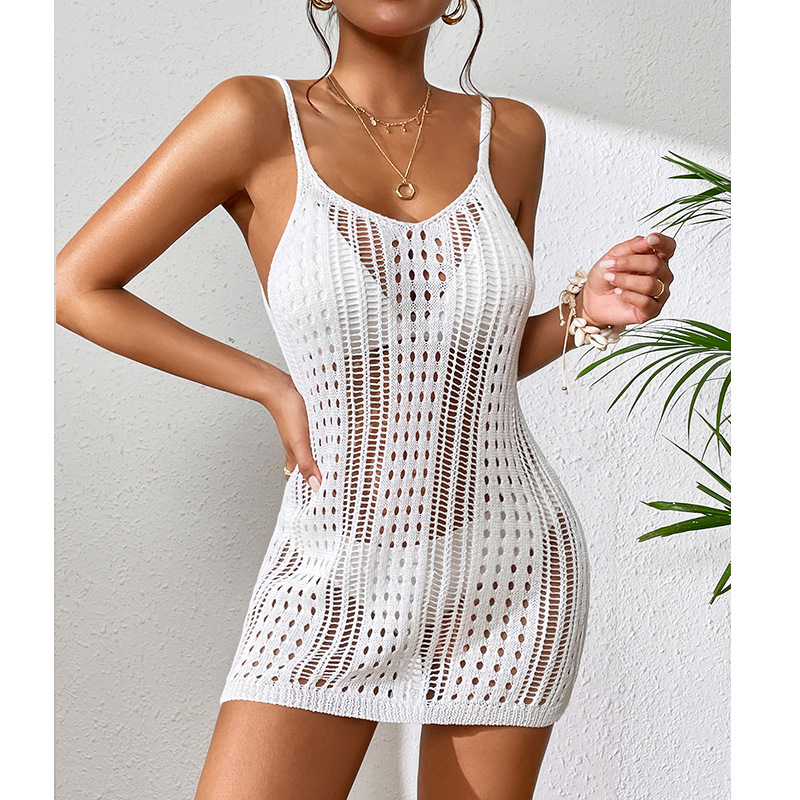 91g Weight Above Knee Dress Length Type Sleeveless Sleeve Length Sundress Dresses Type Polyester Fabric Type High Waist Waist Line 1 Piece Quantity Fitness, Swimming Occasion U Neck Neckline Slim Fit Type Solid Color Pattern Women's Gender Sexy Style Women's Solid Color Sexy Cover Ups 4