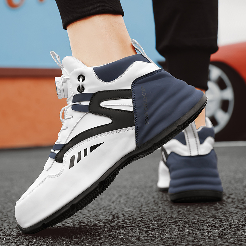 Zapatos de hombre de alto nivel, zapatos deportivos de invierno y otoño, botones giratorios de baloncesto, zapatos casuales para hombres.