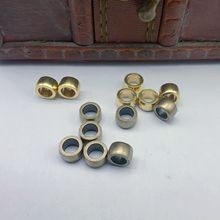 纯黄铜隔片铜隔珠diy饰品配件做旧小珠子算盘珠手串配饰9x5项链头