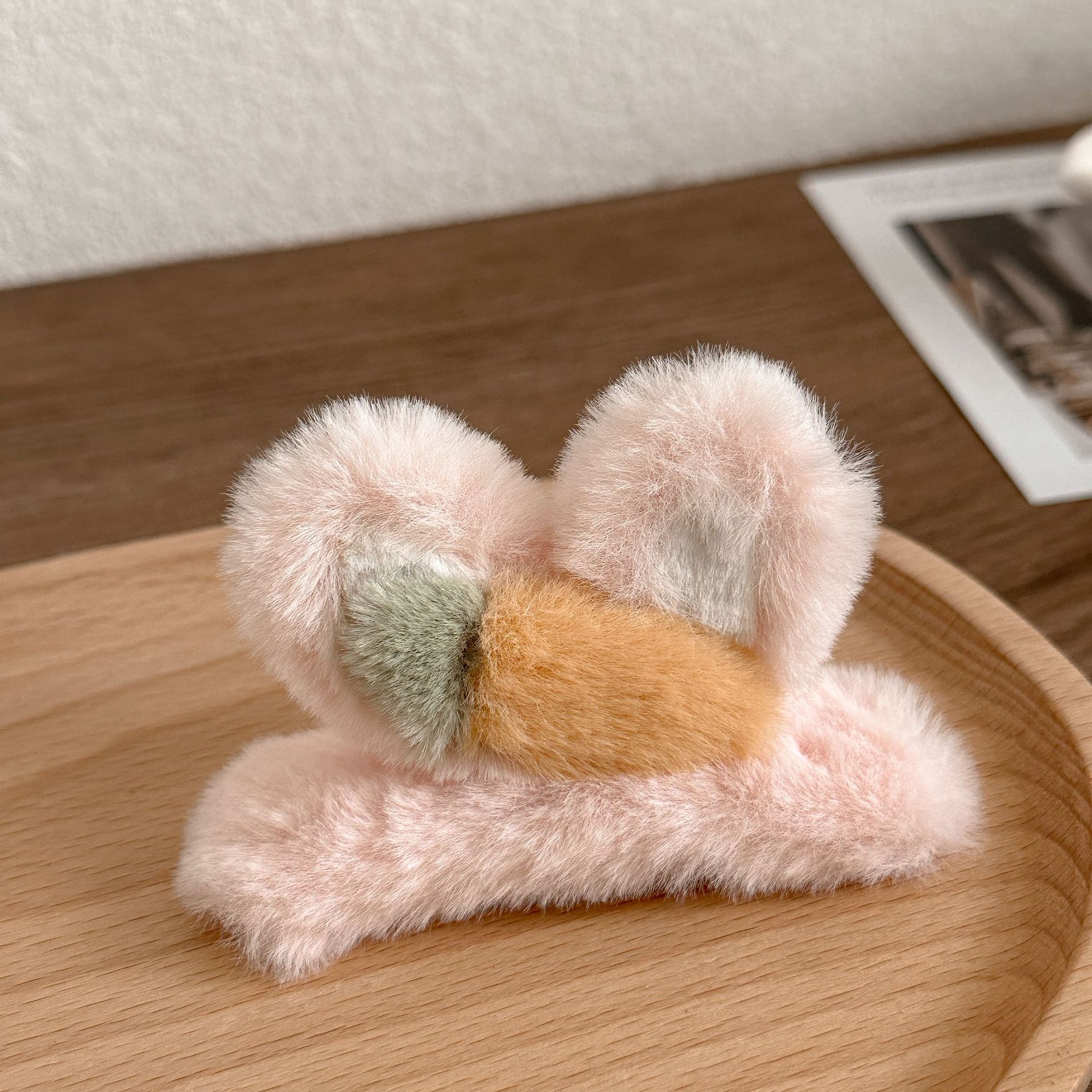 Cute Bunny Ears Plush Hair Clip display picture 3