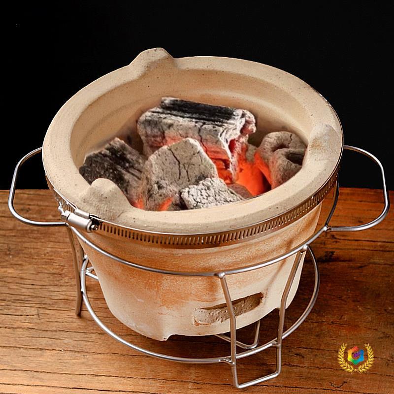 ✅ Thickened clay barbecue stove, home tea brewing stove, indoor traditional rim-stove, charcoal stove, outdoor carbon stove