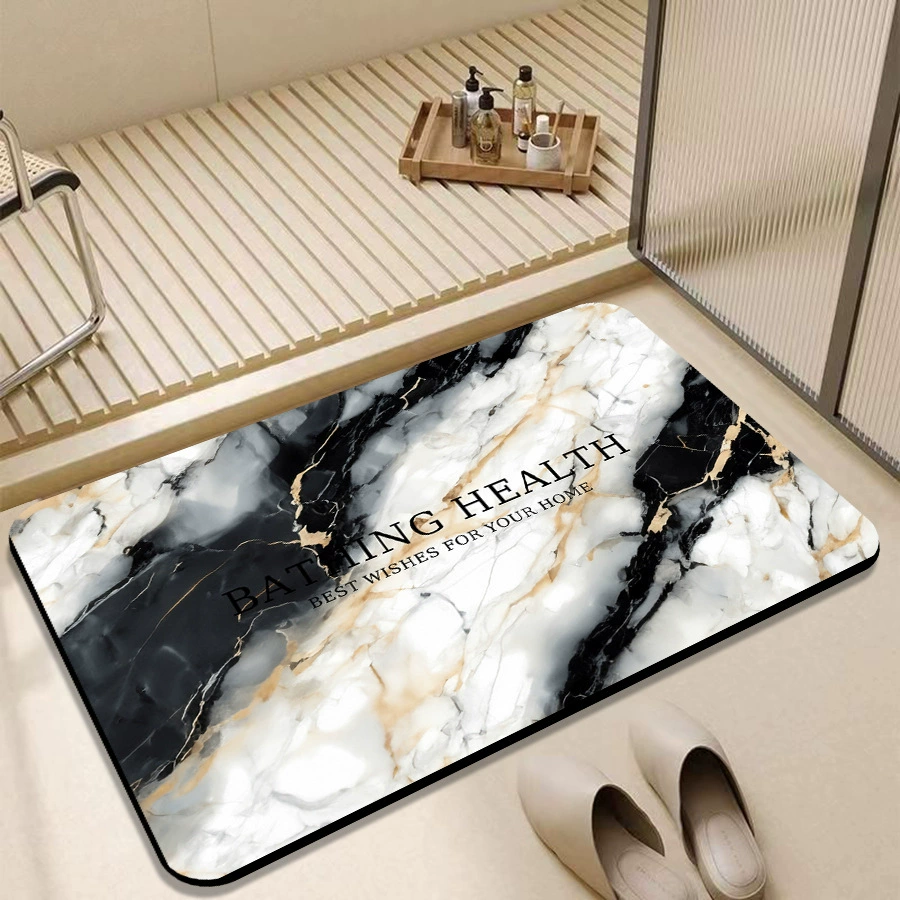 Мраморная ванная комната коврик для ног Мягкие диатомовые грязевые коврики