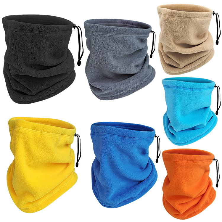 Cross-border winter warm collar set polar fleece scarf set bicycle outdoor riding mask hood scarf