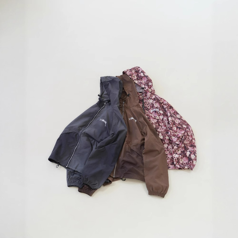 Cross-Border High-Quality Stu Washed Tie-Dye Full-Print Hooded Jacket Outdoor Asymmetrical Jacket Casual Simple Jacket