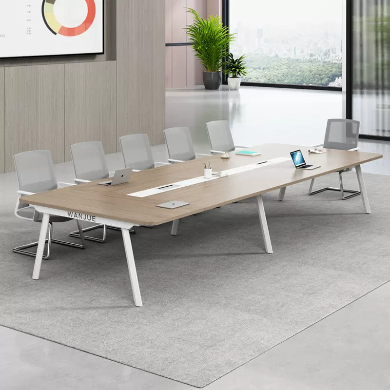 会议桌长桌简约现代商务条形接待桌深圳会议室洽谈桌椅组合培训桌