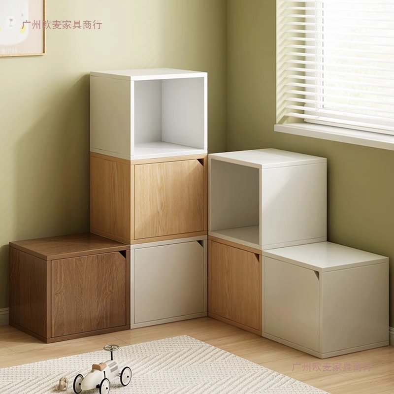 Bookshelf Floor-Standing Storage Rack Free Combination Grids Office Small Cabinet Storage Storage Cabinet Integrated Living Room Bookcase