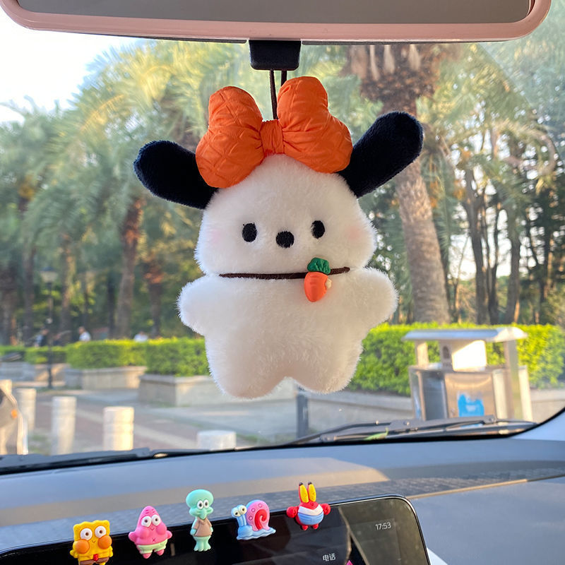 Arco de pelúcia perro Pacha muñecas lindas de dibujos animados automóviles colgantes de automóviles colgantes de automóviles decoración muñecas de automóviles de Oriente Medio