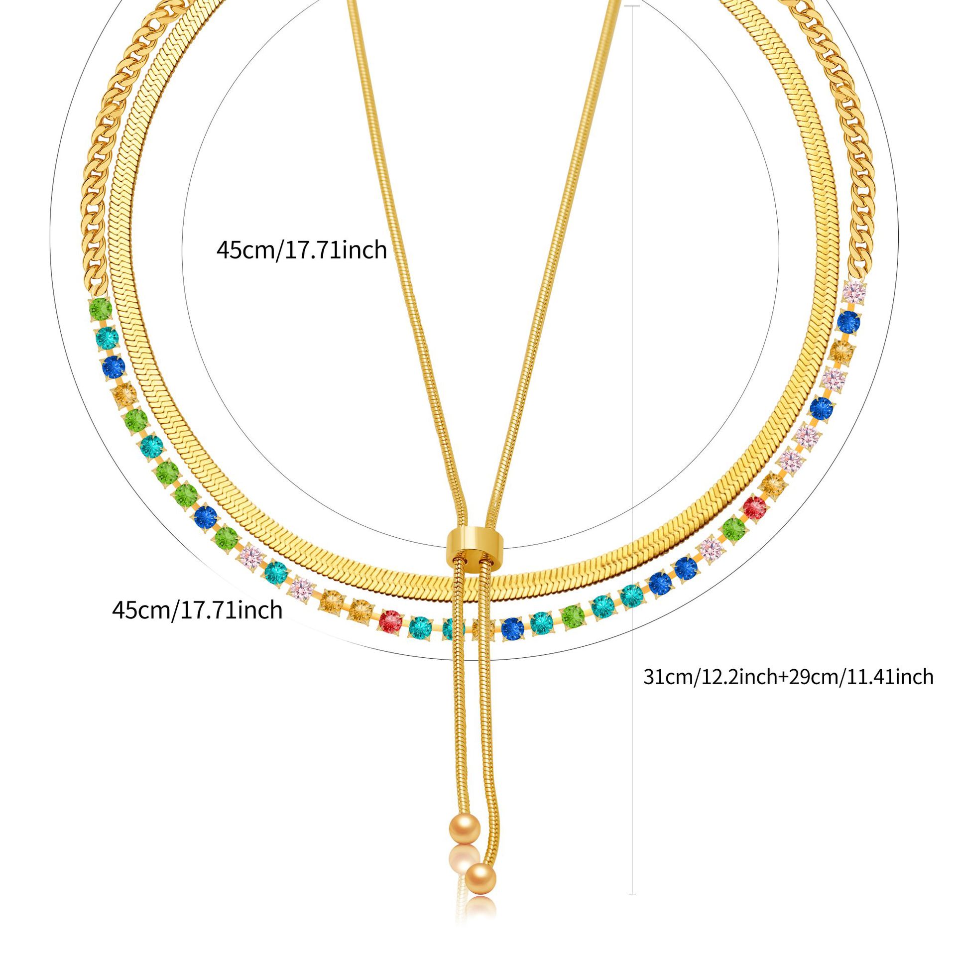 european-and-american-ins-fashion-multi-layer-micro-inlaid-color-diamond-light-luxury-high-end-necklace-chain-simple-niche-design-snake-bone-chain