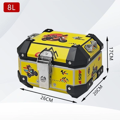 Motorcycle trunk for motorcycle, small size - 8l-fresh-motorcycle-travel-sticker-luxurious-interior-lining