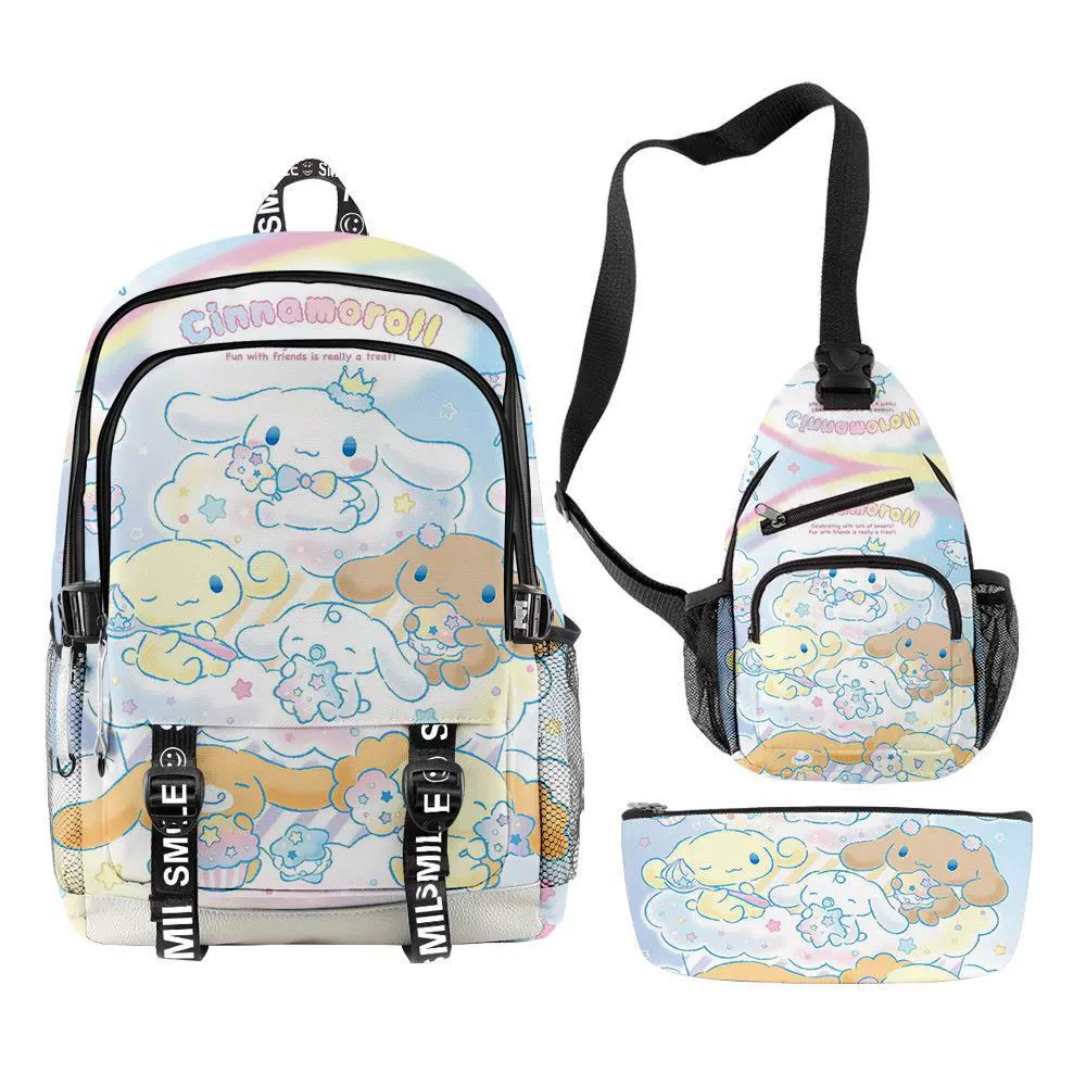 Sanrio, school bag, backpack, pencil case, set, Cinnamoroll, 3 piece set