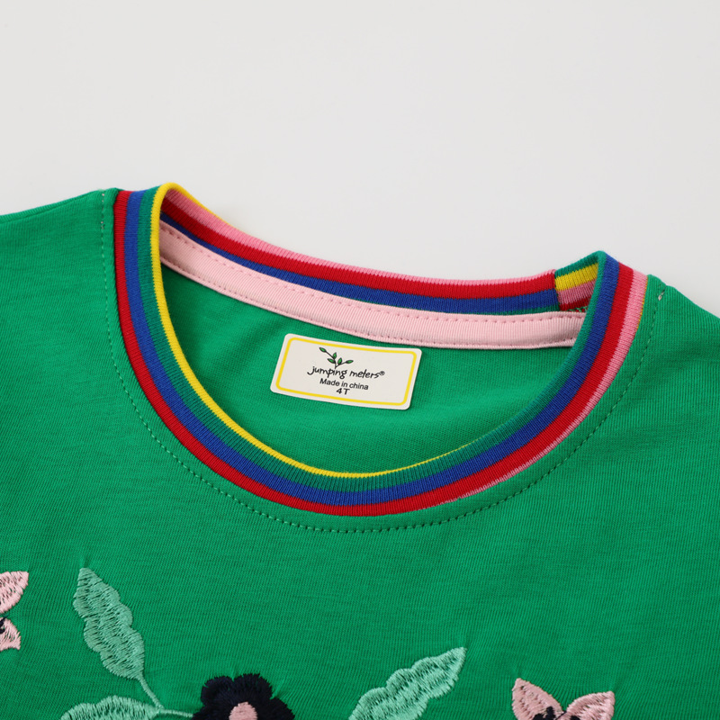 Vestido de primavera y otoño para niñas, estilo europeo y americano, vestido infantil de manga larga con bordado.