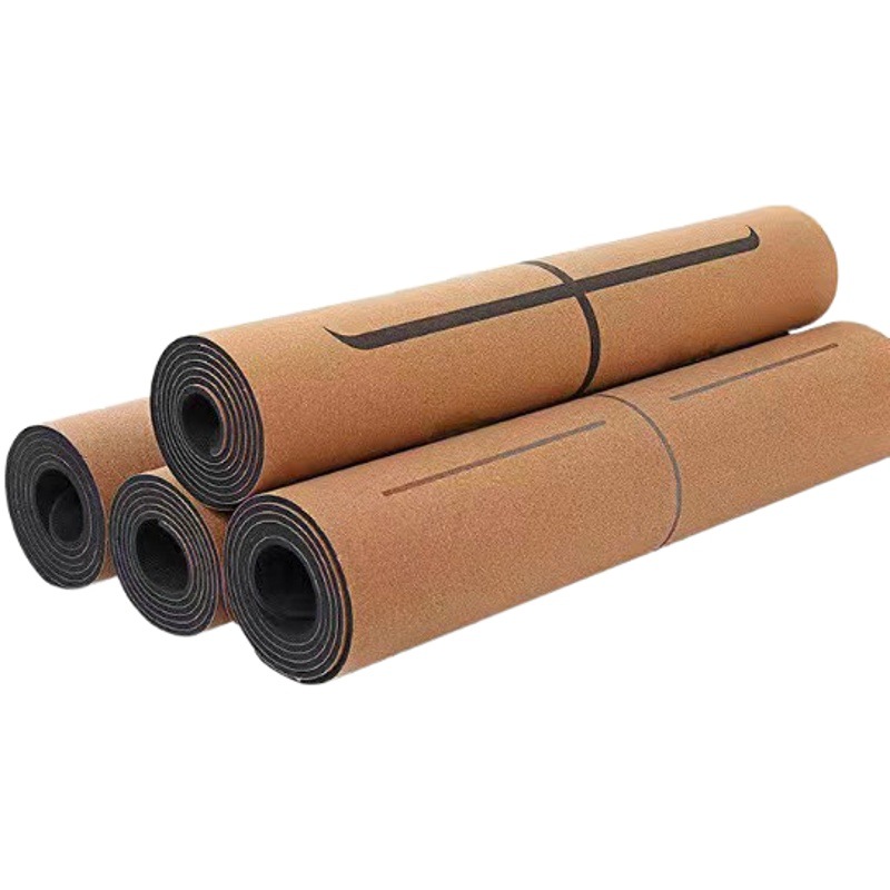 Estera de Yoga de corcho principiante fitness danza deportes estera de goma engrosada antideslizante cojín de yoga soporte plano