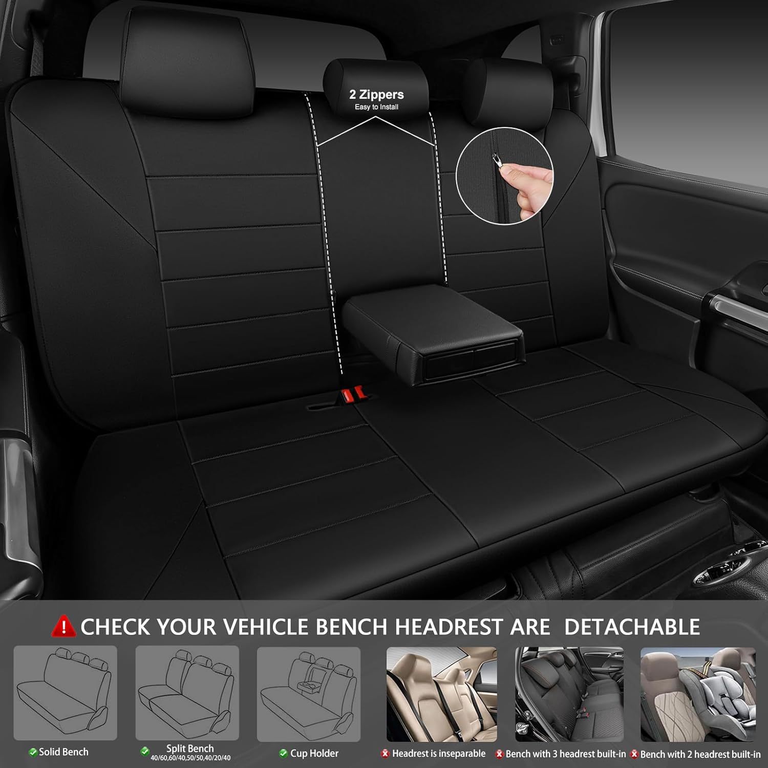 Pu Single-Line Crescent Leather Style Universal Car Seat Cushion Cover Amazon Temu Car Seat Cover