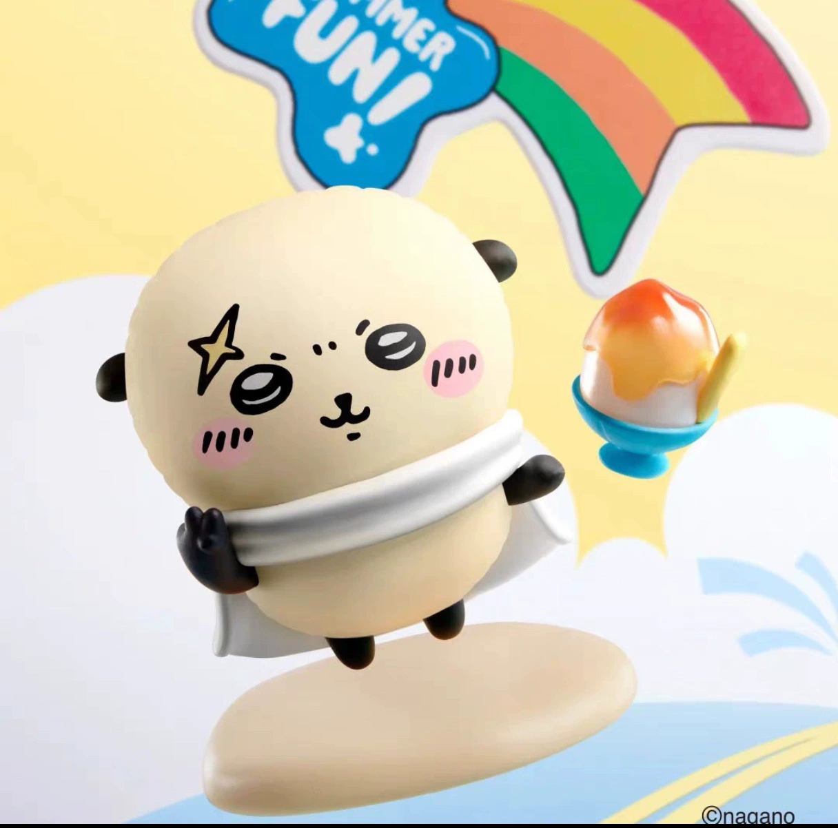 Фигурка-слепой бокс Chiikawa Summer Momo Tea Series, коллекционная случайная фигурка 1 шт.