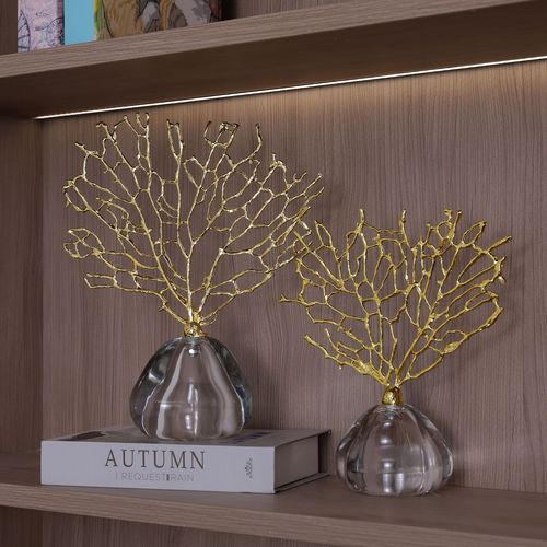Creative Coral Wealth Tree Luxury High-end Console Table Crystal Transparent Modern Simple Entrance TV Stand Home Decor