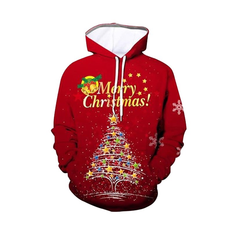 Santa Sweatshirt Christmas 3d Print Hoodie Men's and Women's Fashion Hoodie Sweat Snowflake Sweatshirt
