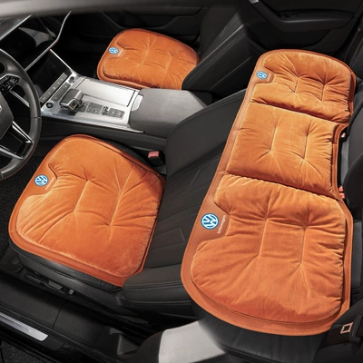 Suitable for Volkswagen Car Seat Seat cushion, seat cover - flannel-emma-orange-volkswagen-three-piece-set
