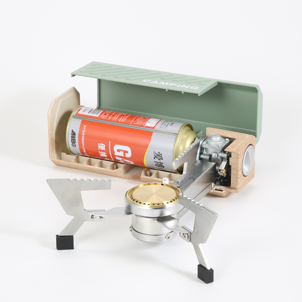 Estufa de gas plegable integrada para exteriores, para uso doméstico, con tanque de gas, fabricante, venta al por mayor, estufa de gas portátil