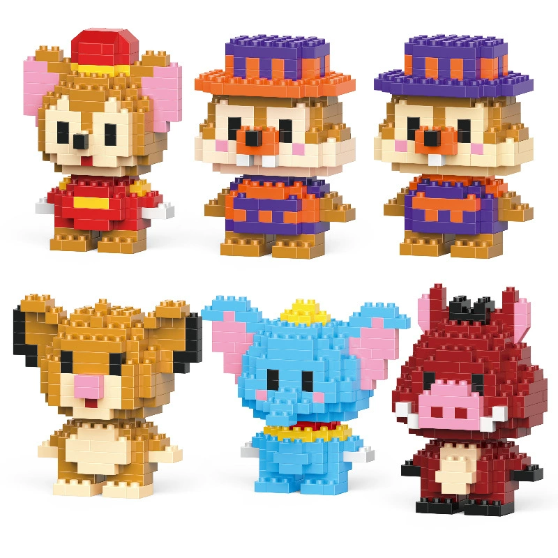 Micro Block Cartoon Figure Set, Micro-Scale Doll (Assorted Random Boxes), Colorful Gift Box