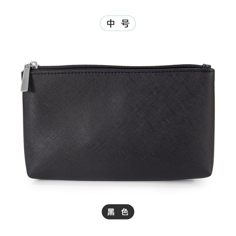 Bolsa de almacenamiento negro cuero pu caballo loco estriado impermeable a prueba de suciedad bolsa de maquillaje bolsa de lavado bolsa de viaje de negocios para hombres bolsa de negocios image 11