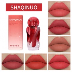 SHAQINUO柔紗藝術唇泥霧面啞光絲絨唇釉易上色水光唇彩跨境專供