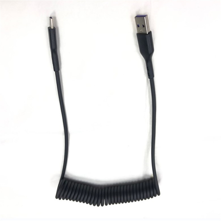Cavo di prolunga per auto adatto per Apple TypeC Android, cavo dati USB allungato a molla_voghion.com