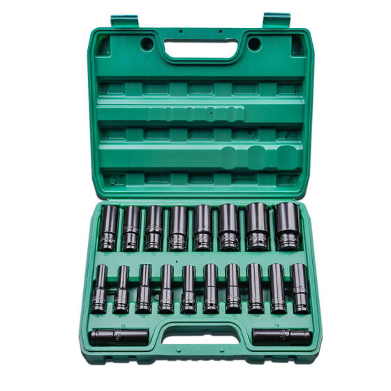 Electric wrench socket set pneumatic air gun hexagon lengthened socket head 10/15/20 piece set Wholesale