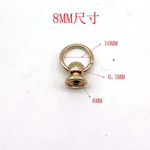Guangzhou direct supply 8MM10MM zinc alloy belt ring monk head pacifier nail DIY mobile phone case bag doll accessories