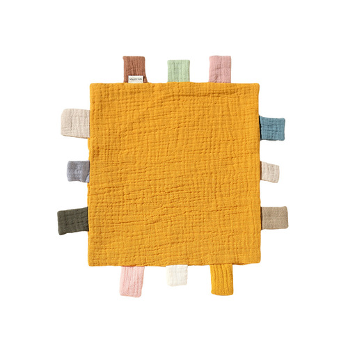Baby comfort towel doll baby sleeping artifact can be bitten into the mouth pure cotton gauze hand puppet toy square towel