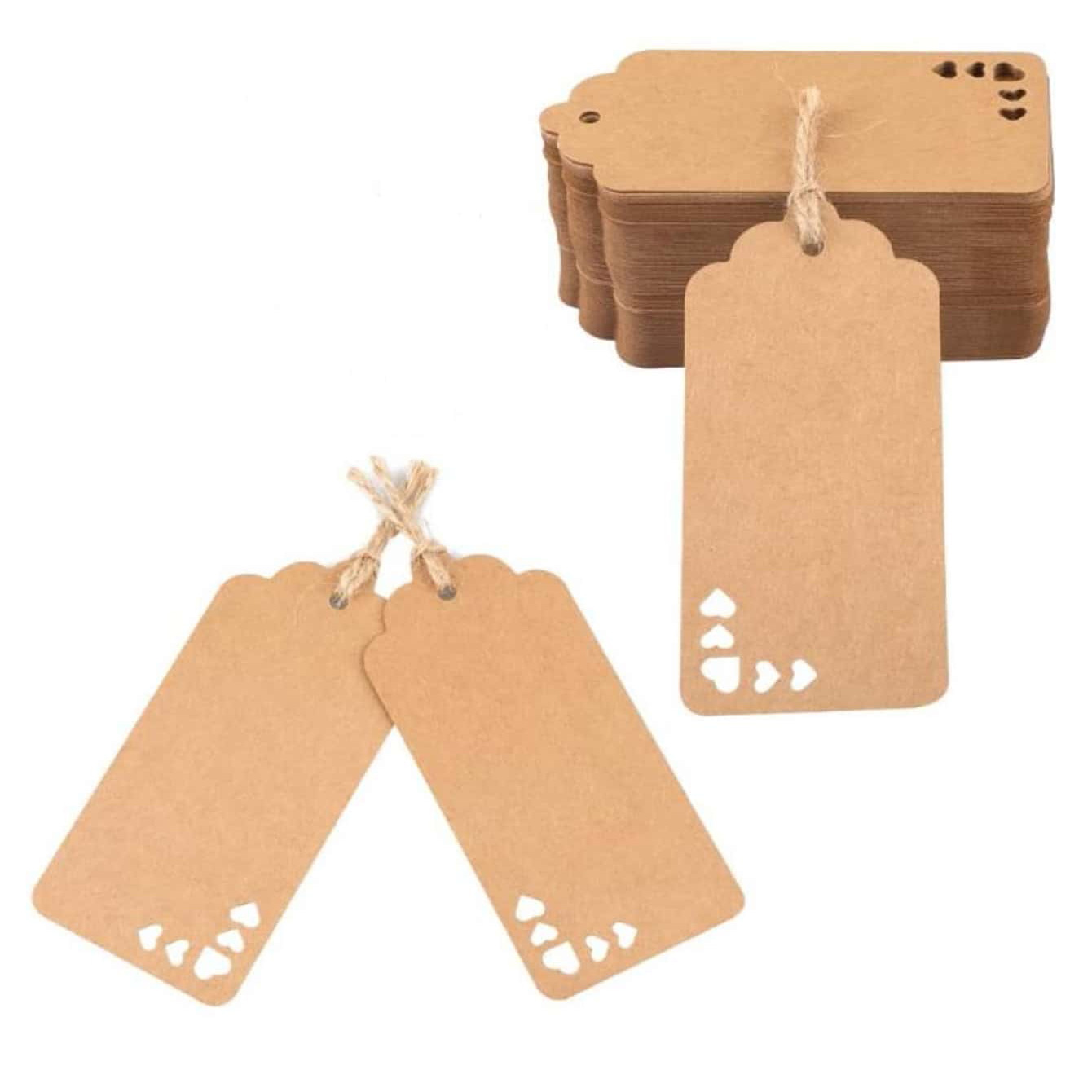 热销跨境牛皮纸红色黑色白色情人节爱心吊卡婴儿派对庆生吊牌批发