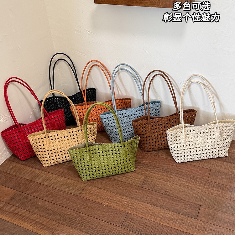 Summer Woven Bag for Women 2026 New Trendy Fashion Korean Tote Bag Large Capacity Shoulder Commuter Bag Summer Woven Bag for Women 2026 New Trendy Fashion Korean Tote Bag Large Capacity Shoulder Commuter Bag