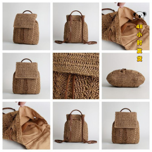 M 60786 Two Way Shoulder Straw Woven Bag ɭϵ������