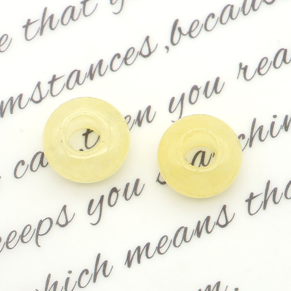 Pequeño anillo de piedra natural botón de seguridad de cristal DIY cuerdas de trenzado cuentas de pulsera collar accesorios colgante