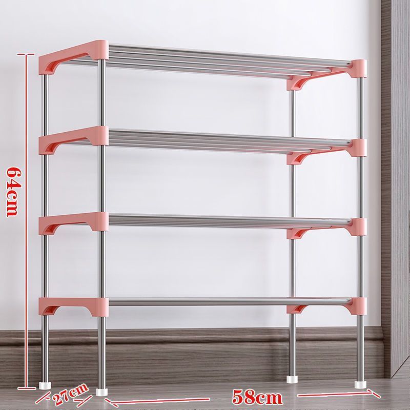 Estante de zapatos simple hogar dormitorio económico multicapa puerta de alquiler de almacenamiento espacio de ahorro de montaje estante de zapatos al por mayor