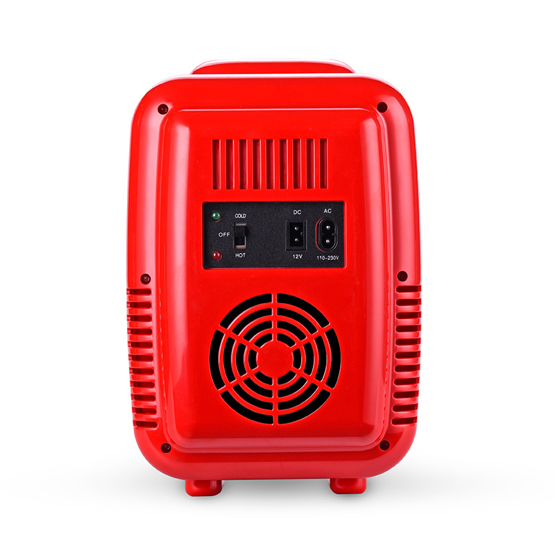 Procesamiento personalizado refrigerante y caliente refrigerador de automóvil de 4L portátil al aire libre de baja potencia mini dormitorio refrigerador refrigerador de bebidas refrigerador