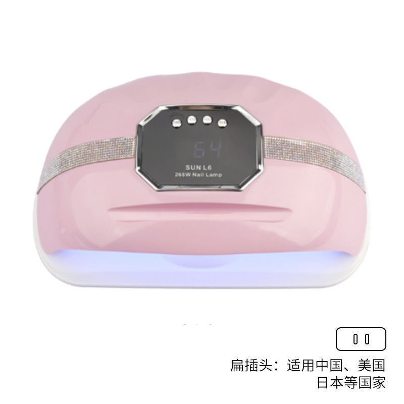 Lámpara de uñas 268W Lámpara para hornear de uñas de alta potencia, taladro, pegamento de esmalte de uñas inteligente de dos manos, lámpara de fototerapia, máquina de uñas para tienda de uñas