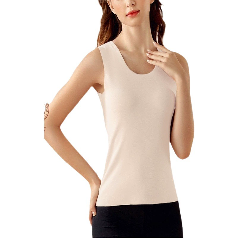 Трансграничный женский терможилет Amazon с постоянным нагревом, утолщенная бесшовная внутренняя одежда, нижнее белье, бархатная Базовая рубашка, Топ